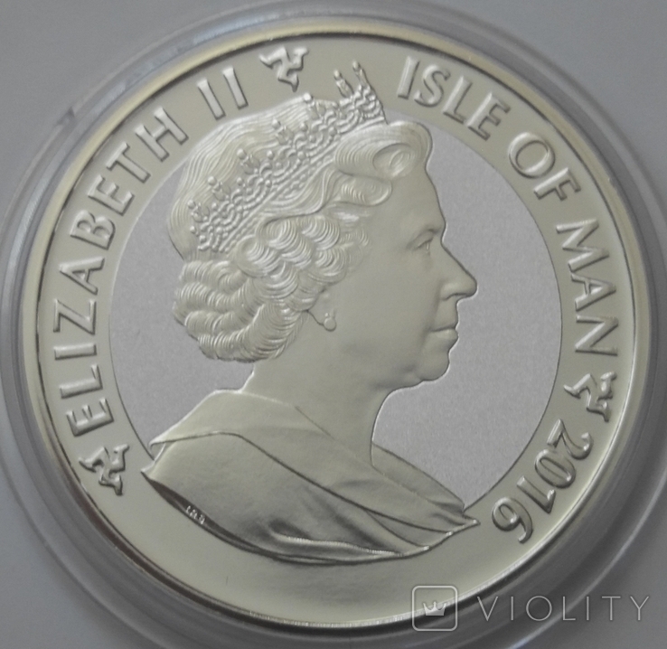 Ангел 2016 год, Остров Мэн, Серебряная монета 1 Oz, фото №3