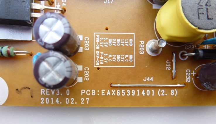 Блок питания EAX65391401 (2.8), LGP32-14PL1 LG 32LB563, фото №4