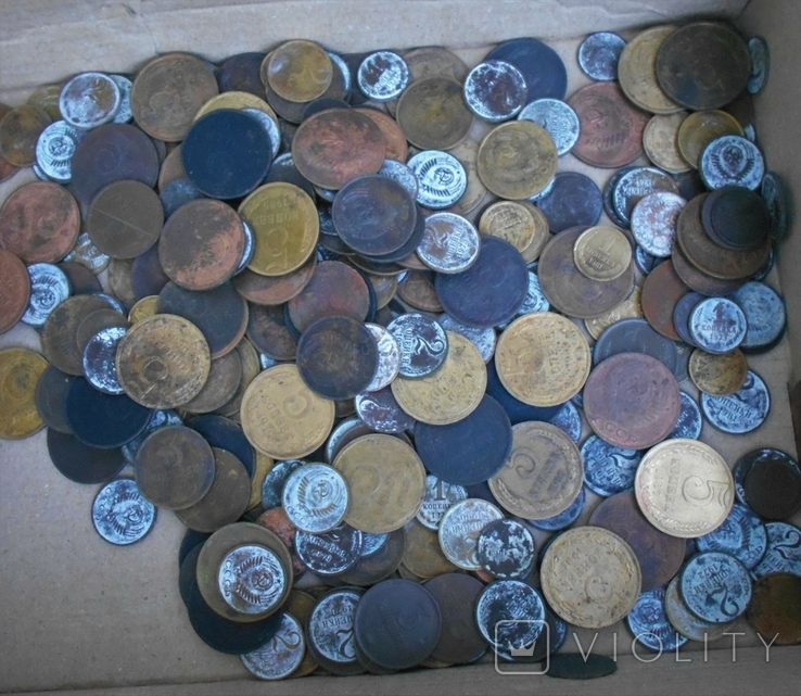 Монеты 1,2.3.5 коп 1961-1991г. 665гр., photo number 6