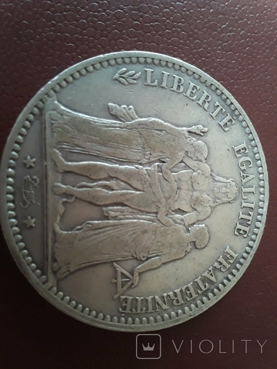 Франция, 5 франков 1875 г., Республика, фото №5