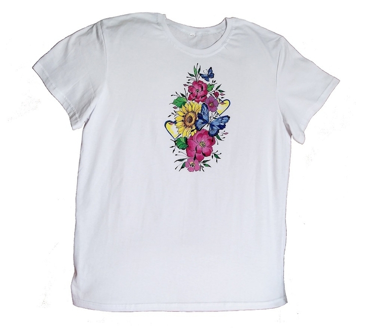 Жіночі футболки з малюнком футболки з малюнком ручна робота, фото №5