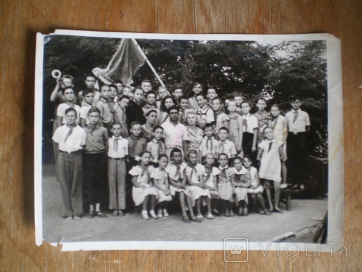 Vintage. Photo of the pioneer camp detachment in Guryevka. 1960, photo number 2