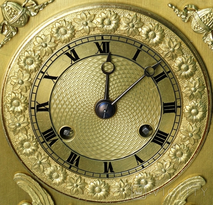 Бронзовий камінний годинник початку XIX століття в стилі ампір, фото №9