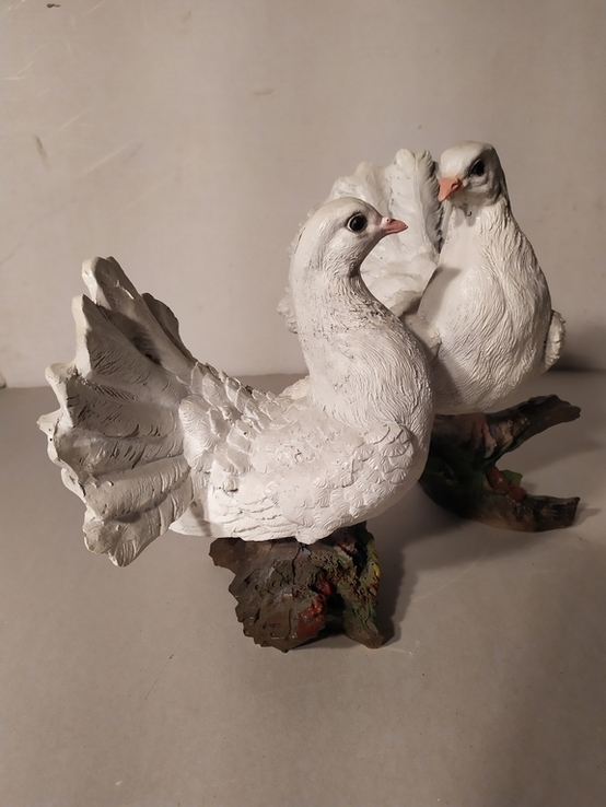 Садовая фигура "Пара голубей на коряге", фото №5
