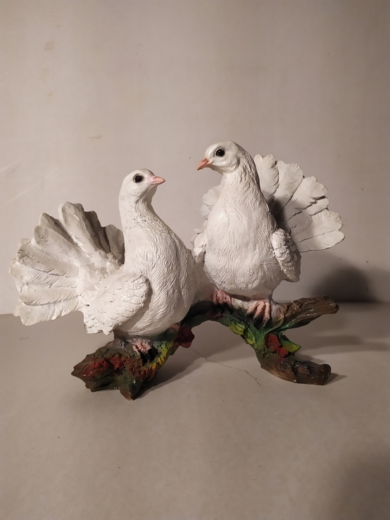 Садовая фигура "Пара голубей на коряге", фото №6