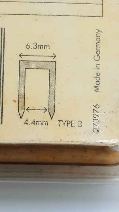 Скоби BLACKDECKER (Німеччина) 22x6.3мм 1уп.1400шт.для пневмостеплера. Лот1., фото №4