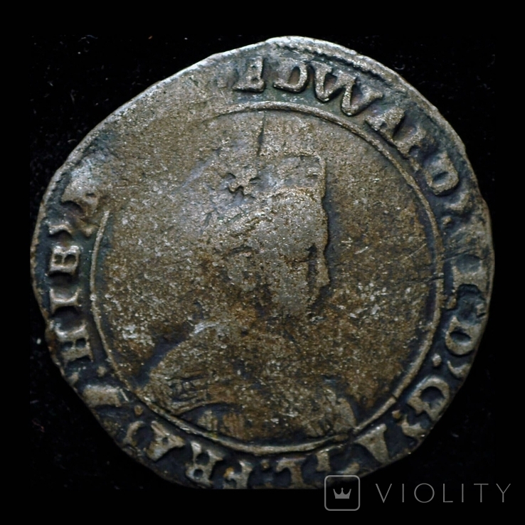 Англия шиллинг Эдварда VI 1549 серебро, фото №2