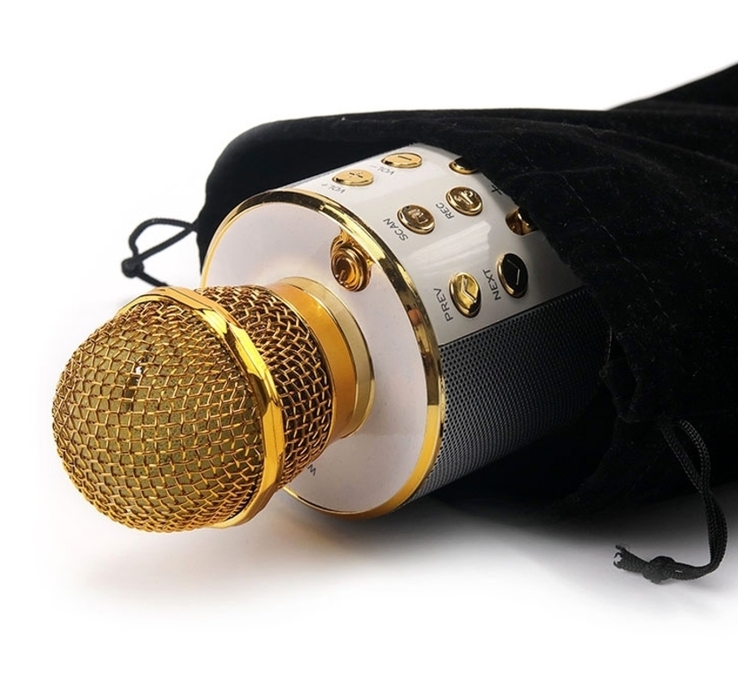 Караоке мікрофон Bluetooth з вбудованою колонкою. Для дітей і дорослих, фото №2