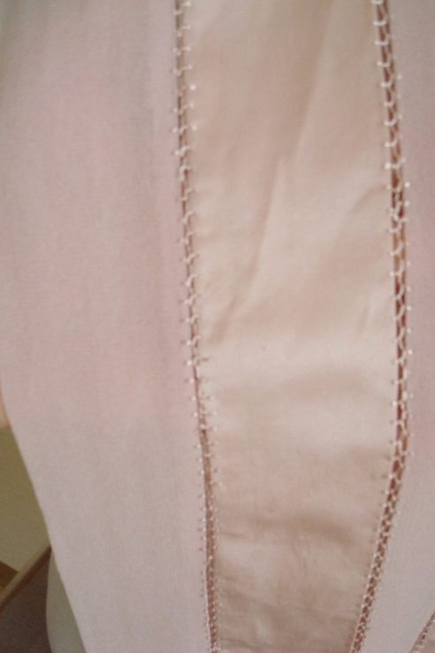  Красивый женский шифоновый легкий шарф нежного розового цвета в мережку, фото №6