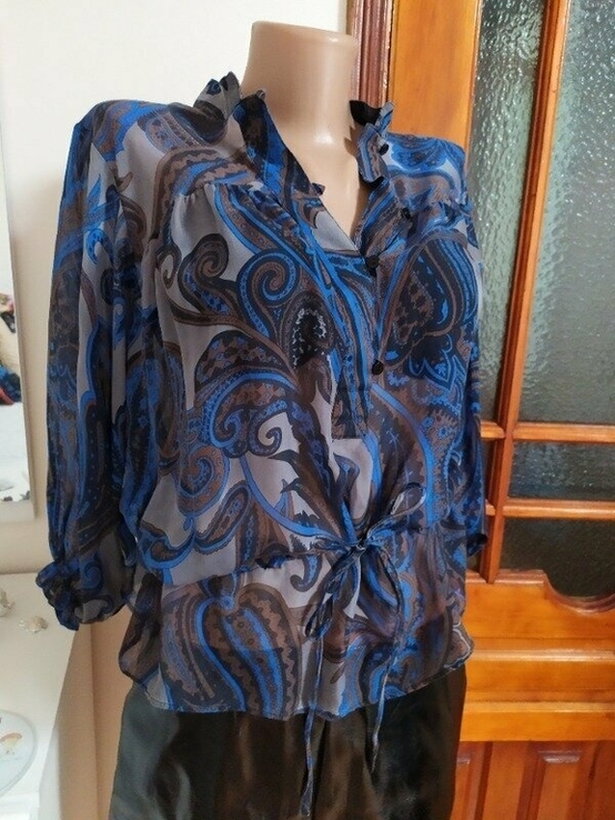 Zara woman M шелковая блуза из тонкого шёлка з тонкого шовку шовкова, photo number 6