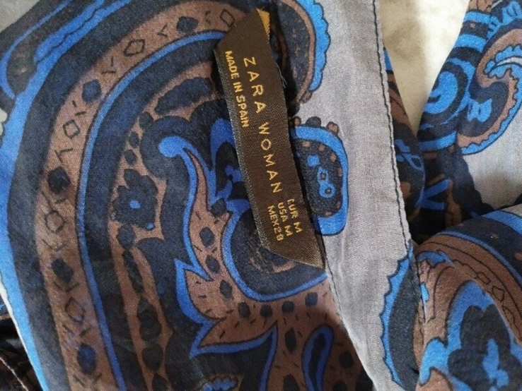 Zara woman M шелковая блуза из тонкого шёлка з тонкого шовку шовкова, numer zdjęcia 7