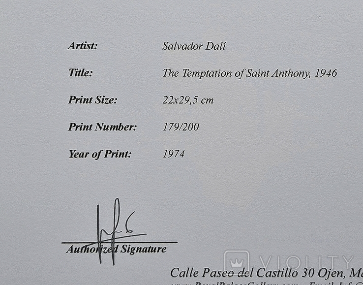 Salvador Dali. С экспертизой., фото №8