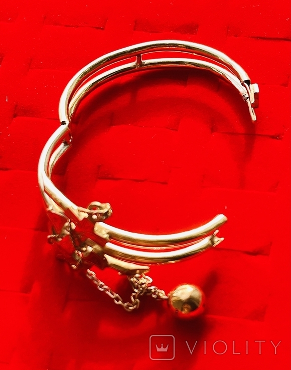 Bracelet Anchor silver 84 hallmark gilding, photo number 5