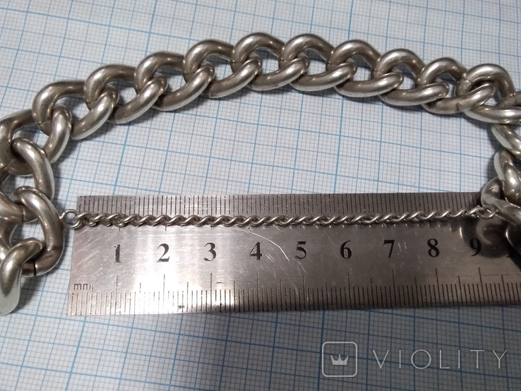 Срібний браслет ( 925* / 23 см. / 104,77грм.), фото №8