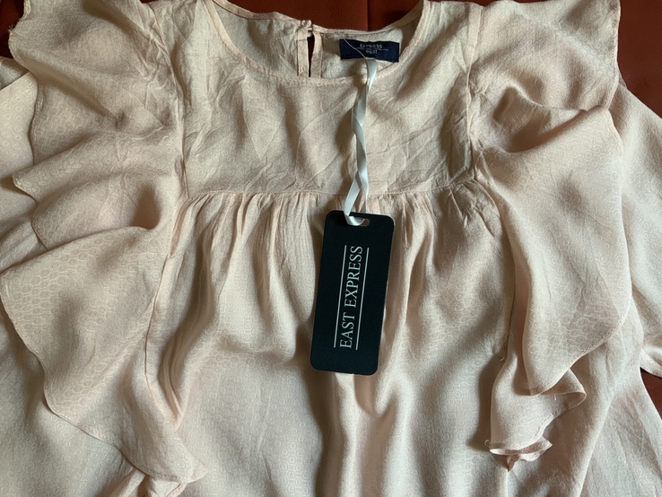 Блузка нежно-розовая с воланами, новая, numer zdjęcia 5