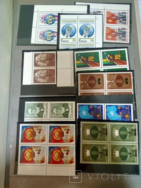 Альбом с марками разное 1982 квартблоки(93шт)/ единичные марки(96шт)/блоки(26шт), фото №10