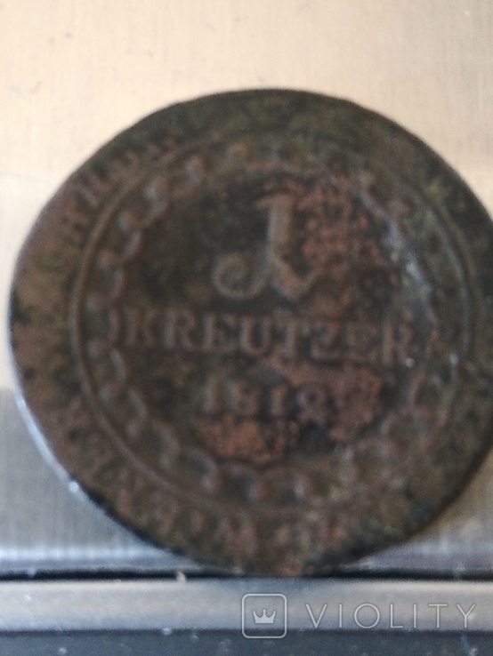 Монета Австрії 1 Кроіцери 1812рік, фото №3