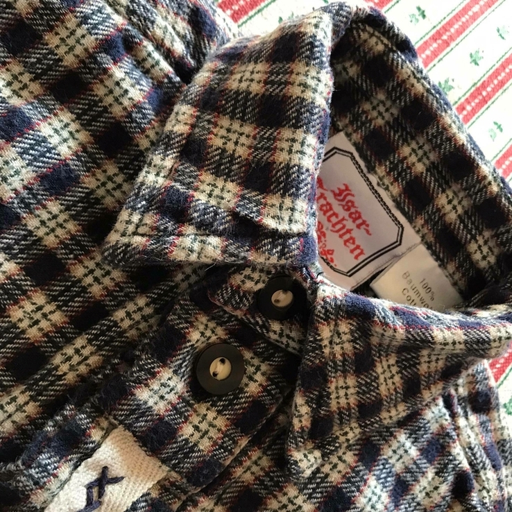 Шикарная байковая рубашка ретро винтаж байка на 2 года, фото №3