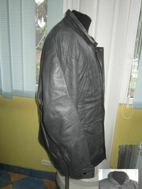 Большая кожаная утеплённая мужская куртка Josef Wormland. Германия. 66р. Лот 688, фото №8