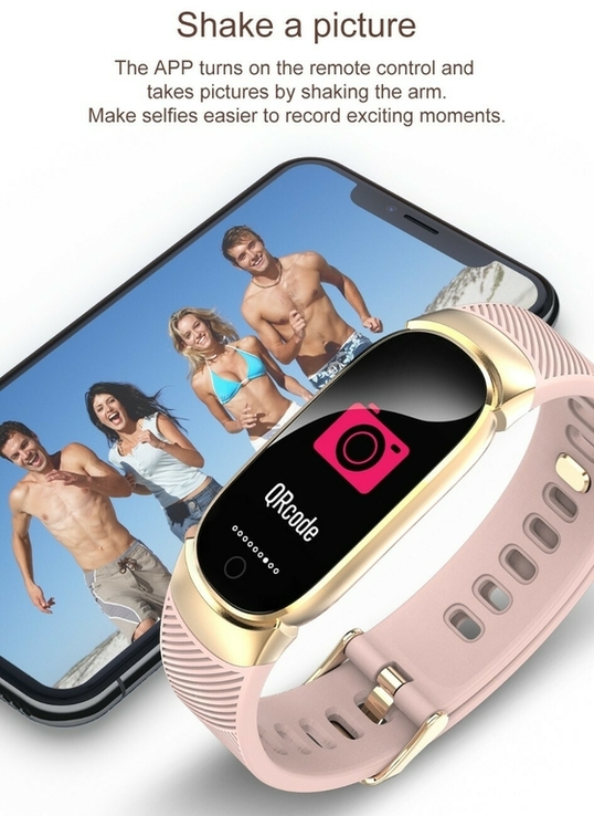 UWatch Смарт часы Smart Victory Band Pro Beige, фото №3