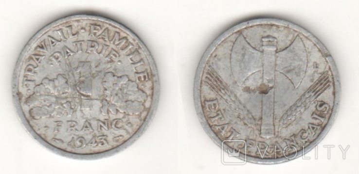 France Франция - 1 Franc 1943