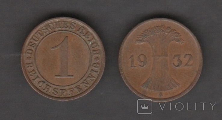 Germany, Germany - 1 Reichspfennig 1932 - A