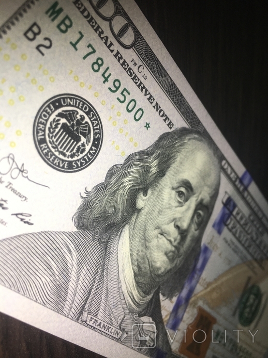 Банкнота заміщення - зірка 100 * dollar USA / 100 Доларів США, фото №2