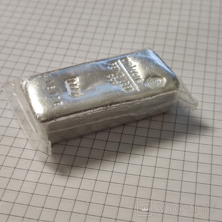 Слиток серебро 999 проба. 250 грамм, фото №3