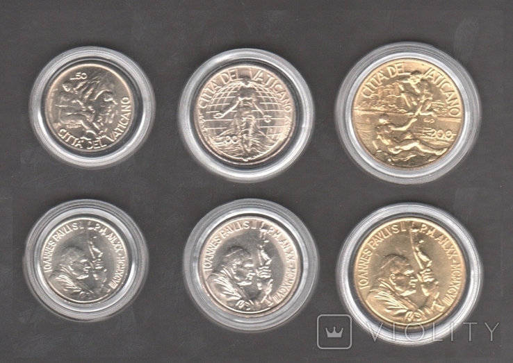 Vatican Vatican - set of 3 coins 50 100 200 Lire 1998 in capsules