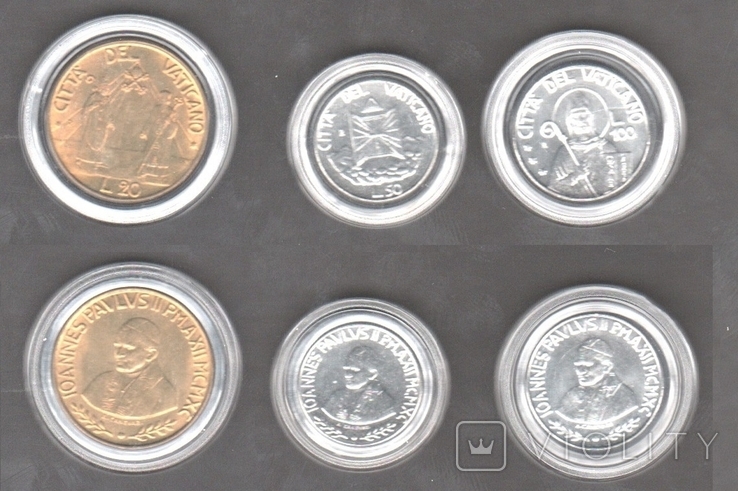 Vatican Vatican - set of 3 coins 20 50 100 Lire 1990 capsules