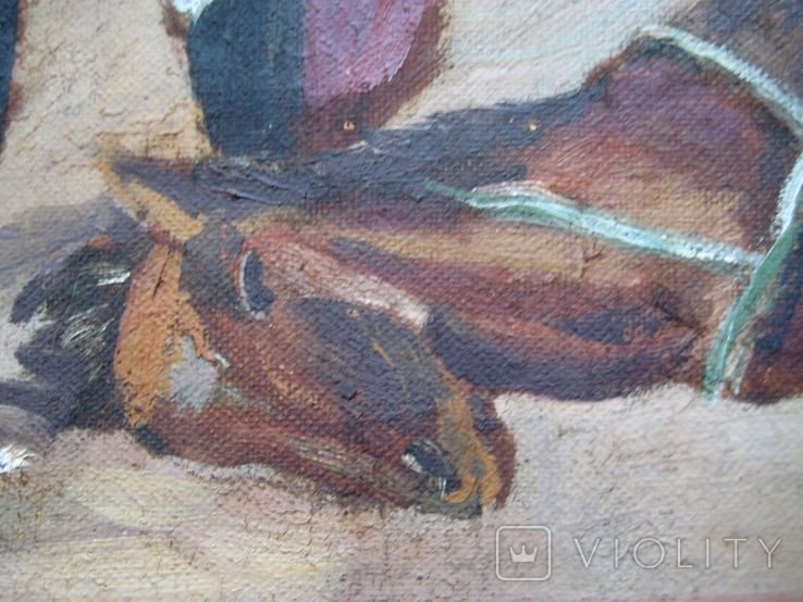 Стара картина в рамі (Австро-Угорщина, поч. ХХ ст.). Полотно / олія. 44х63 см., фото №12