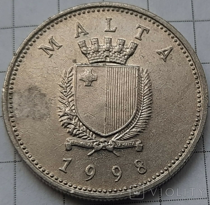 Мальта 10 центов, 1998, фото №2