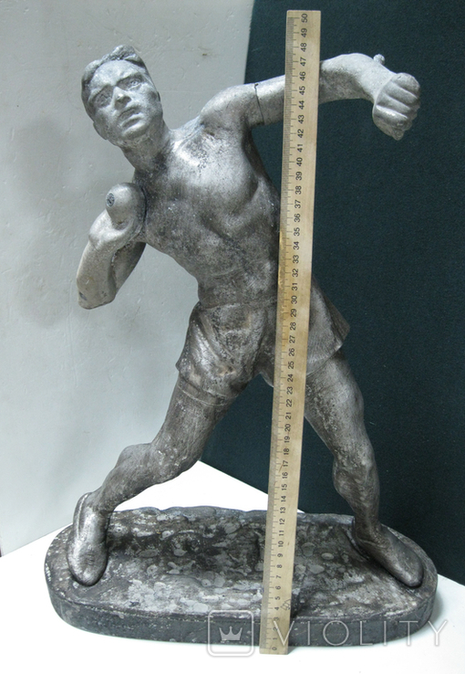 Толкатель ядра скульптура СССР 30-е 50см, photo number 12