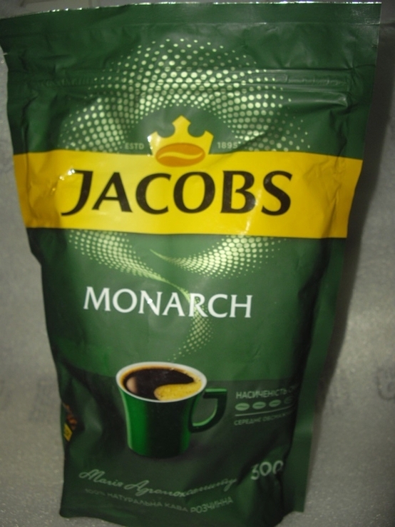 Растворимый кофе Якобс Монарх сублимированный 300 грамм в фольгированной упаковке, numer zdjęcia 2