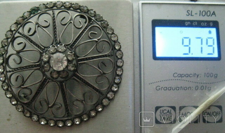 Брош+браслет 835 срібло комплект, фото №12
