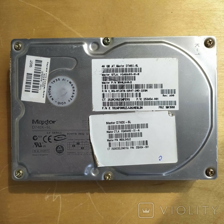 Жосткий диск IDE 40 GB