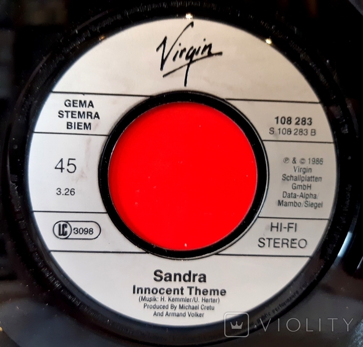 Sandra - Innocent Love - 1986. (EP). 7. Vinyl. Пластинка. Germany