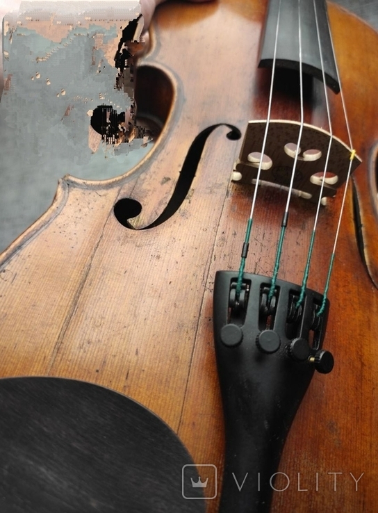 Антикварная Мастеровая скрипка 18 века, фото №9