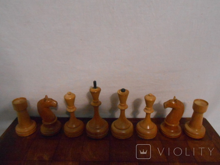 Шахматы деревянные старые, с утяжелителями, фото №4