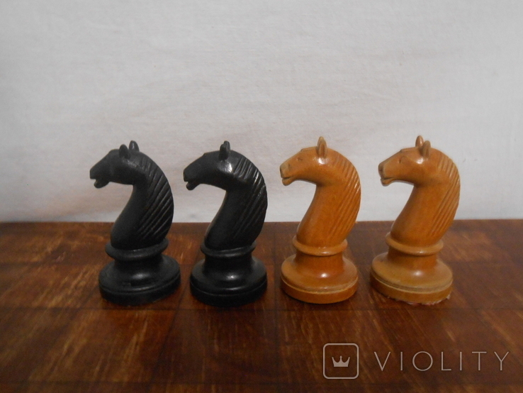 Шахматы деревянные старые, с утяжелителями, фото №9