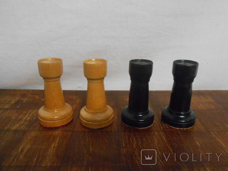 Шахматы деревянные старые, с утяжелителями, фото №10