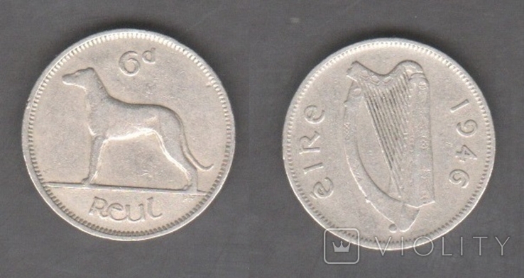 Ireland Ирландия - 6 Pence 1946