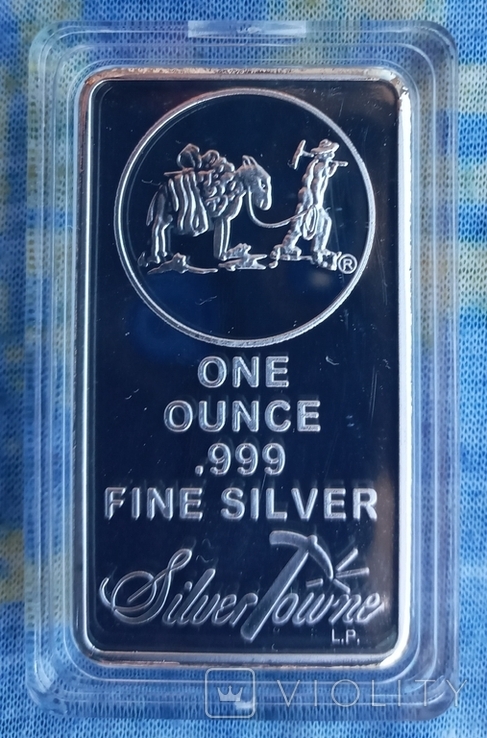 КОПІЯ Зливок Срібла Одна унція Fine Silver One Ounce 999