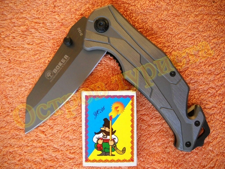 Нож тактический складной Boker B130 стропорез бита 20 см реплика, numer zdjęcia 6