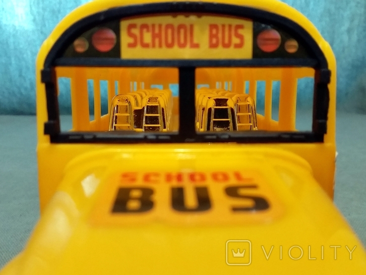 Американський шкільний автобус інерційний колючий пластик, фото №6