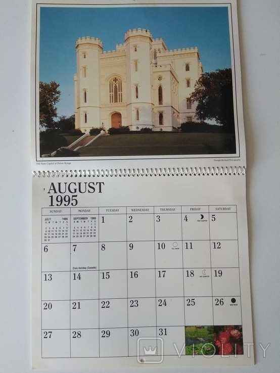 Перекидной настенный календарь. Луизиана США. Beauty of Louisiana calendar 1995, photo number 9