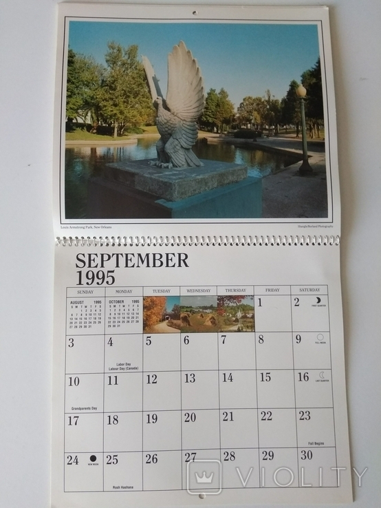 Перекидной настенный календарь. Луизиана США. Beauty of Louisiana calendar 1995, photo number 10