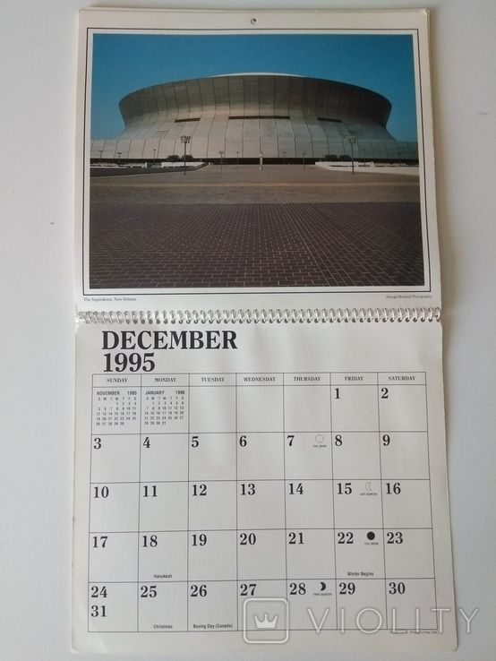 Перекидной настенный календарь. Луизиана США. Beauty of Louisiana calendar 1995, photo number 11