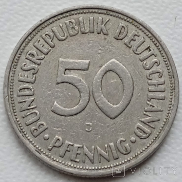 Germany 50 pfennigs J 1950, photo number 2