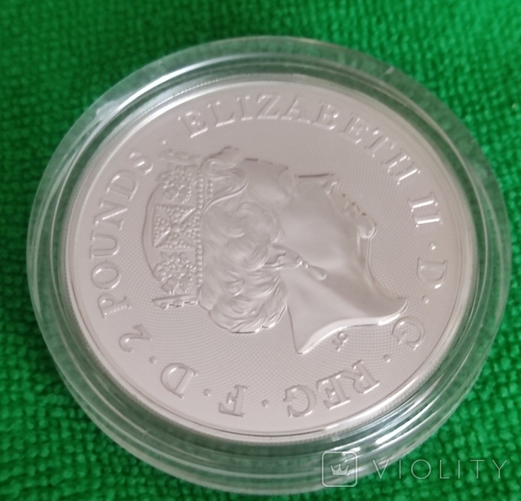 UK Silver Coin "Two Dragons"2018.2 pounds., photo number 5